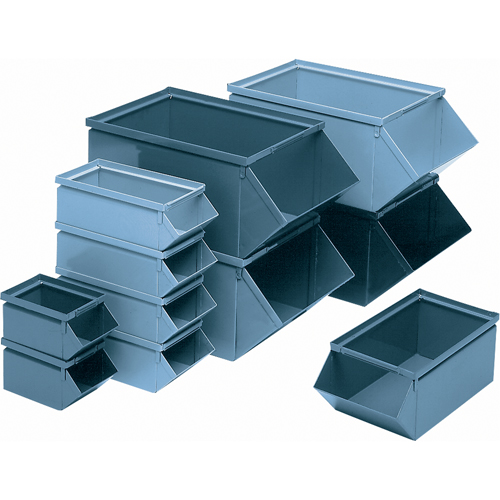 Bac en acier, Cap. 100 lb, 12" la x 20-1/2" p x 9-1/2" h, Bleu Distribution Jean Lapalme