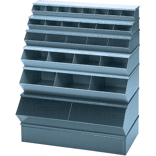 Sectional Bin Units, 100 lbs. Cap., 37" W x 12" D x 4-1/2" H, Blue Distribution Jean Lapalme