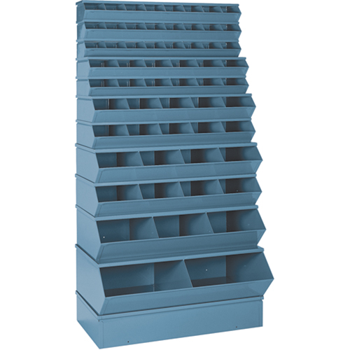 Sectional Bin Units, 100 lbs. Cap., 37" W x 8" D x 4-1/2" H, Blue Distribution Jean Lapalme