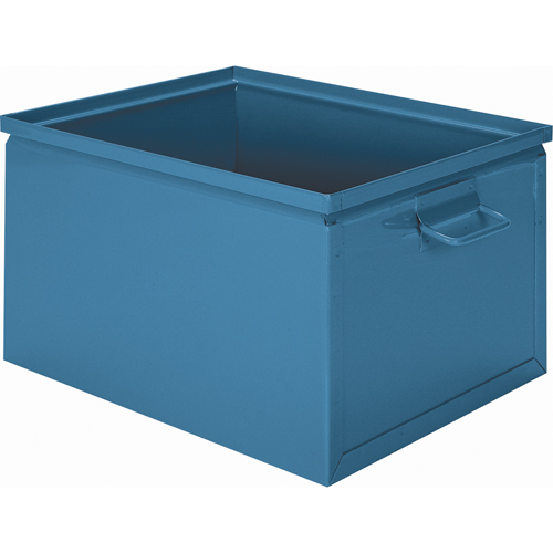 Steel Stacking Box, 7.5" W x 13" D x 6" H, Blue Distribution Jean Lapalme