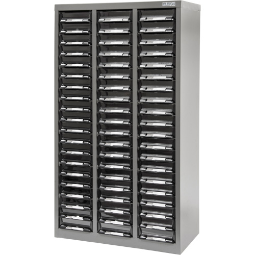 Casiers pour pi&egrave;ces KPC-300, Acier galvanis&eacute;, 60 tiroirs, 21-3/10" x 10-2/5" x 36-9/10", Gris Distribution Jean Lapalme