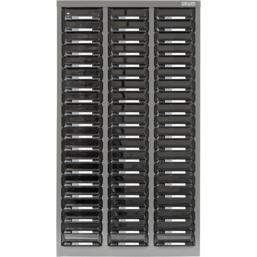 Casiers pour pi&egrave;ces KPC-300, Acier galvanis&eacute;, 60 tiroirs, 21-3/10" x 10-2/5" x 36-9/10", Gris Distribution Jean Lapalme
