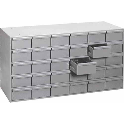 Industrial Drawer Cabinets, 30 Drawers, 33-3/4" W x 17-1/4" D x 21-1/8" H, Grey Distribution Jean Lapalme