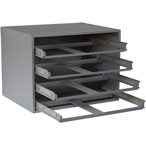 Compartment Box Cabinets, Steel, 4 Slots, 20" W x 15-3/4" D x 15" H, Grey Distribution Jean Lapalme