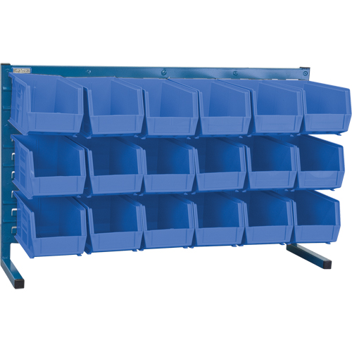 Rayonnage &agrave; persienne avec bacs, 18 bacs, 8-1/4" la x 36" p x 22" h Distribution Jean Lapalme