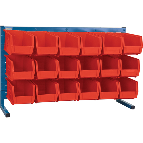Rayonnage &agrave; persienne avec bacs, 18 bacs, 36" la x 8-1/4" p x 22" h Distribution Jean Lapalme