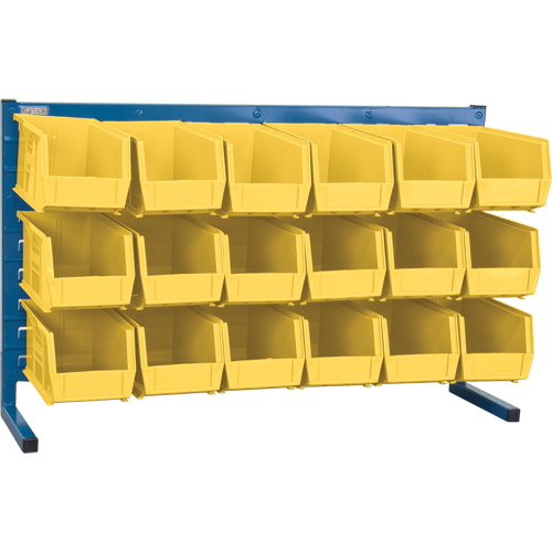 Louvered Rack with Bins, 18 Bins, 36" W x 8-1/4" D x 22" H Distribution Jean Lapalme