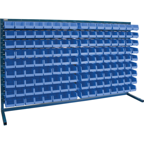 Louvered Rack with Bins, 144 Bins, 72" W x 15" D x 40" H Distribution Jean Lapalme