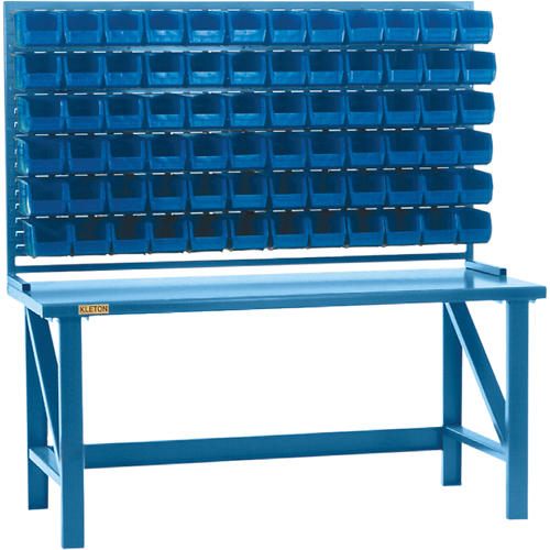 Rayonnage &agrave; persienne avec bacs, 72 bacs, 72" la x 15" p x 40" h Distribution Jean Lapalme
