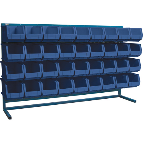 Louvered Rack with Bins, 36 Bins, 72" W x 15" D x 40" H Distribution Jean Lapalme