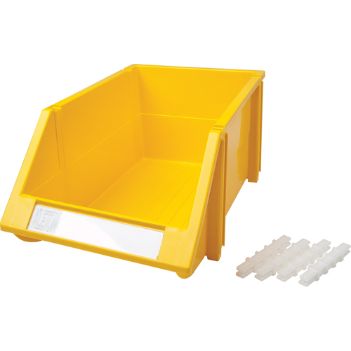 Bac empilable & &agrave; suspendre, 8-3/16" la, 6-3/16" h x 14" p, Jaune Distribution Jean Lapalme