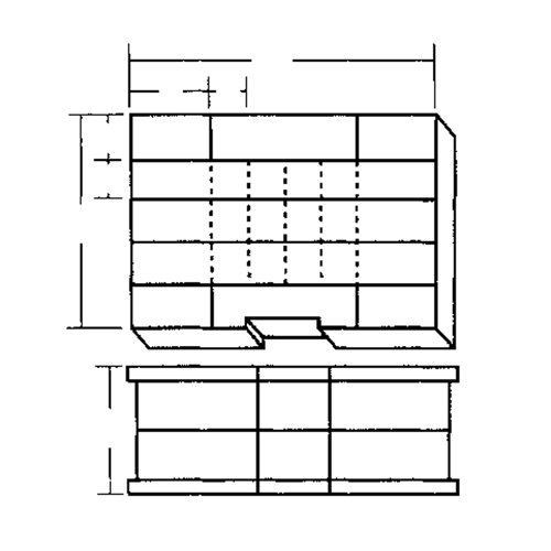 Boîte &agrave; compartiments, Plastique, 48 compartiments, 15-1/2" la x 11-3/4" p, 5" h, Gris Distribution Jean Lapalme