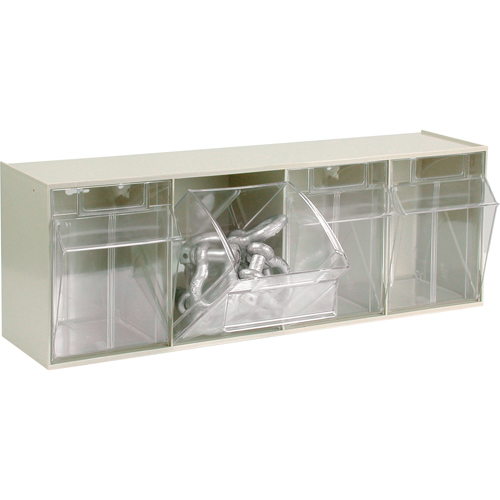 Tip-Out Bins Modular Storage System, 23-5/8" W x 6-5/8" D x 8-1/8" H, 4 Drawers Distribution Jean Lapalme
