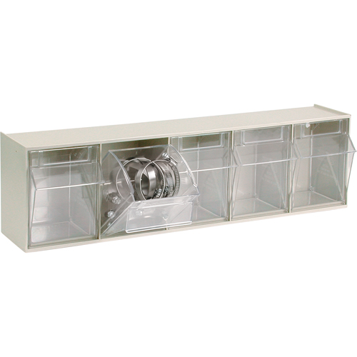 Syst&egrave;me de casiers modulaires Tip-Out, 23-5/8" la x 5-1/4" p x 6-1/2" h, 5 tiroirs Distribution Jean Lapalme