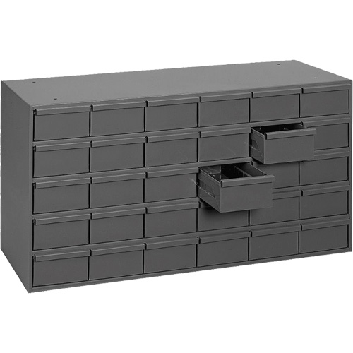 Industrial Drawer Cabinets, 30 Drawers, 33-3/4" W x 11-5/8" D x 17-3/4" H, Grey Distribution Jean Lapalme
