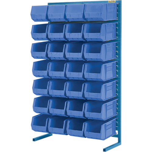 Support stationnaire pour bacs &agrave; un c&ocirc;t&eacute;, 36" la x 12" p x 61" h, 28 bacs Distribution Jean Lapalme
