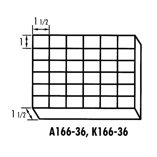 Boîte &agrave; compartiments K-Resin, Plastique, 36 compartiments, 6-9/16" la x 9-5/8" p, 1-1/2" h, Transparent Distribution Jean Lapalme