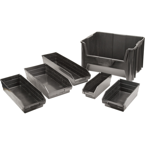 Bacs &agrave; pi&egrave;ces en plastique recycl&eacute;, 4-1/8" la x 11-5/8" p x 4" h, Capacit&eacute; de 30 lb Distribution Jean Lapalme