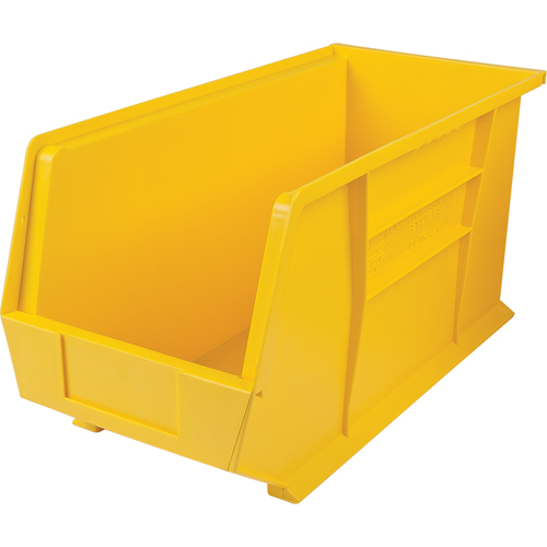 Bacs ultra empilable & suspendable, 8-1/4" la, 9" h x 18" p, Jaune Distribution Jean Lapalme