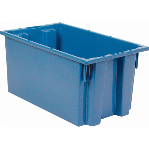 Stack & Nest Totes, 9" x 18" x 11", Blue Distribution Jean Lapalme