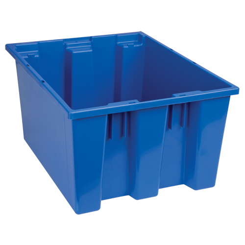 Stack & Nest Totes, 10" x 19.5" x 15.5", Blue Distribution Jean Lapalme