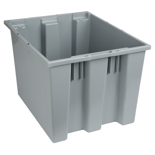 Contenants Stack & Nest, 13" x 19,5" x 15,5", Gris Distribution Jean Lapalme