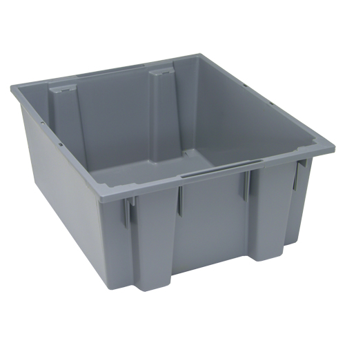 Stack & Nest Totes, 10" x 23.5" x 19.5", Grey Distribution Jean Lapalme
