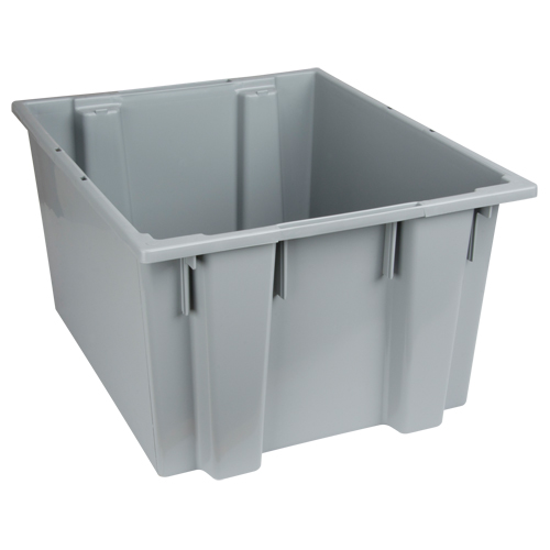 Stack & Nest Totes, 13" x 23.5" x 19.5", Grey Distribution Jean Lapalme