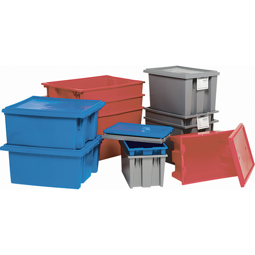 Stack & Nest Totes, 15" x 29.5" x 19.5", Blue Distribution Jean Lapalme