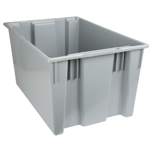 Stack & Nest Totes, 15" x 29.5" x 19.5", Grey Distribution Jean Lapalme