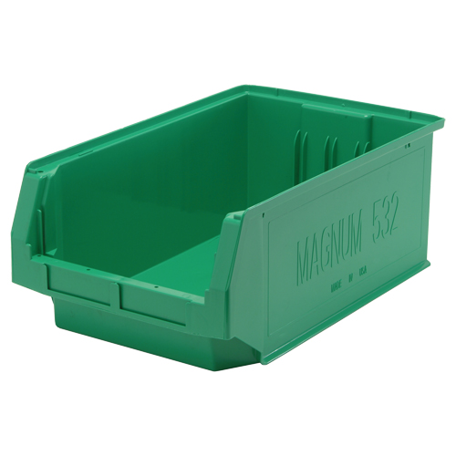 Contenants g&eacute;ants empilables, 12,375" la x 19,75" p x 7,875" h, Vert Distribution Jean Lapalme