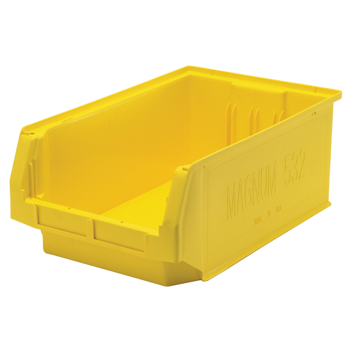 Contenants g&eacute;ants empilables, 12,375" la x 19,75" p x 7,875" h, Jaune Distribution Jean Lapalme