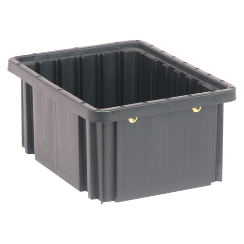 Conductive Dividable Grid Containers, Polypropylene, 8-1/4" W x 10-7/8" D x 5" H, Black Distribution Jean Lapalme