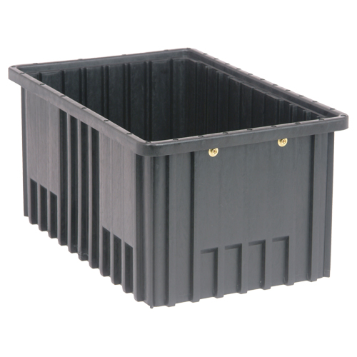 Conductive Dividable Grid Containers, Polypropylene, 10-7/8" W x 16-1/2" D x 8" H, Black Distribution Jean Lapalme