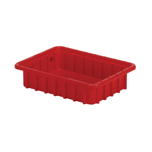 Contenants Divider Box, Poly&eacute;thyl&egrave;ne, 10,8" la x 8,3" p x 2,5" h, Rouge Distribution Jean Lapalme