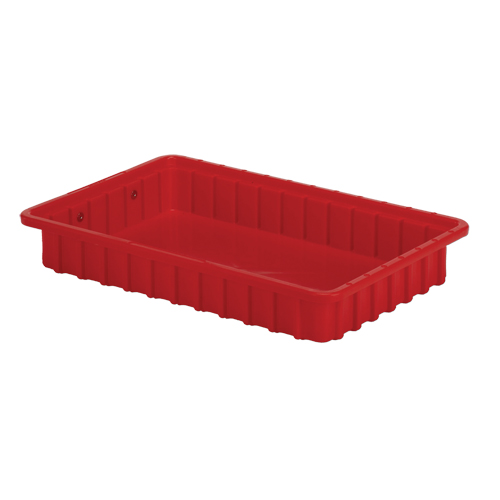 Contenants Divider Box, Poly&eacute;thyl&egrave;ne, 16,5" la x 10,9" p x 2,5" h, Rouge Distribution Jean Lapalme
