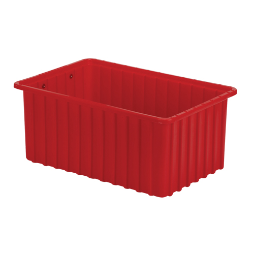 Contenants Divider Box, Poly&eacute;thyl&egrave;ne, 16,5" la x 10,9" p x 7" h, Rouge Distribution Jean Lapalme