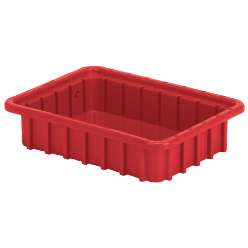 Divider Box&reg; Containers, Polyethylene, 22.4" W x 17.4" D x 5" H, Red Distribution Jean Lapalme
