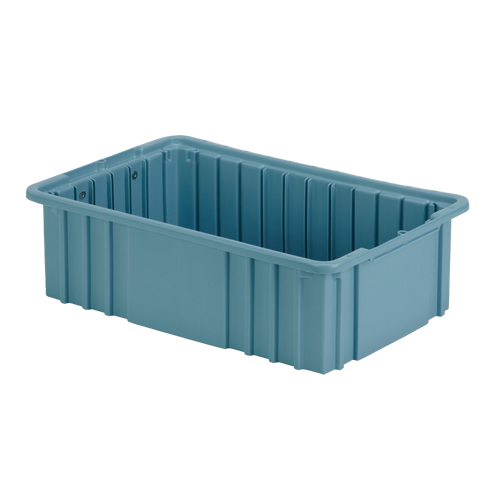 Contenant Divider Box, Poly&eacute;thyl&egrave;ne, 15,5" la x 9,9" p x 5" h, Bleu p&acirc;le Distribution Jean Lapalme