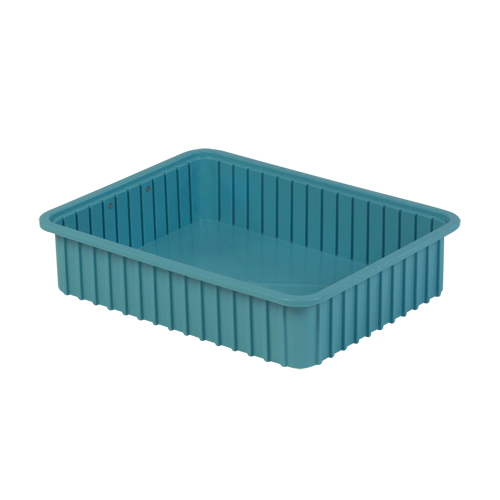 Contenants Divider Box, Poly&eacute;thyl&egrave;ne, 22,4" la x 17,4" p x 5" h, Bleu p&acirc;le Distribution Jean Lapalme