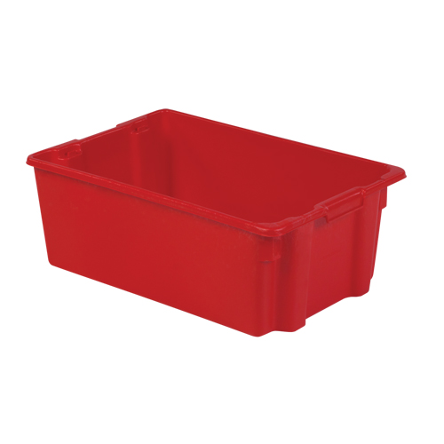 Contenants Stack-N-Nest Polylewton, 10,5" x 28,4" x 18,7", Rouge Distribution Jean Lapalme