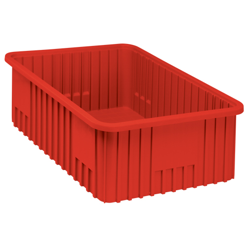 Contenants Divider Box, Plastique, 22,5" la x 17,5" p x 8" h, Rouge Distribution Jean Lapalme