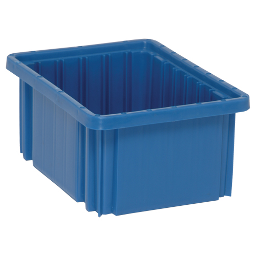 Contenants Divider Box, Plastique, 10,9" la x 8,3" p x 5" h, Bleu Distribution Jean Lapalme