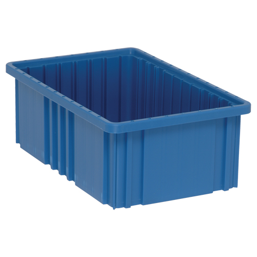 Contenants Divider Box, Plastique, 16,5" la x 10,9" p x 6" h, Bleu Distribution Jean Lapalme