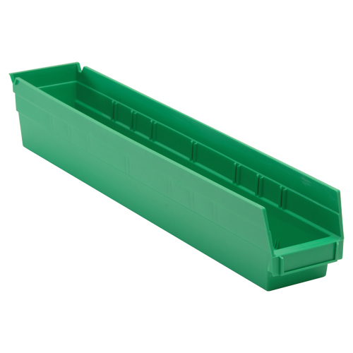 Bac pour &eacute;tag&egrave;re &eacute;conomique, 4-1/8" la, 4" h x 23-5/8" p, Vert Distribution Jean Lapalme