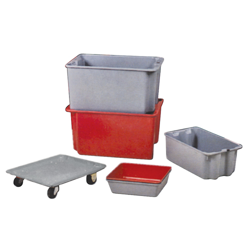 Contenants Stack-N-Nest de Plexton, 14,8" la x 24,3" p x 5,1" h, Rouge Distribution Jean Lapalme
