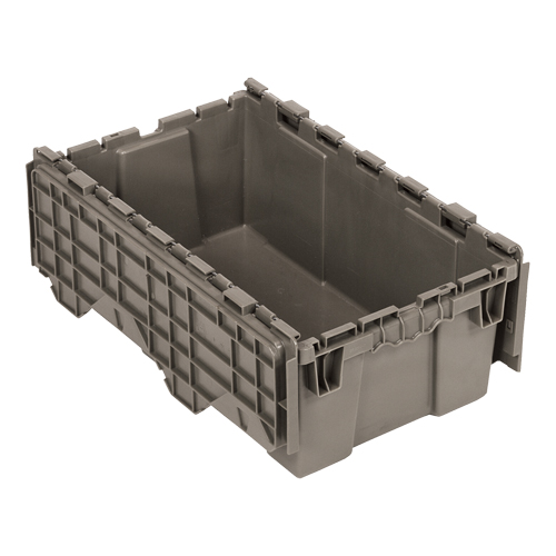 Attached-Top Distribution Container, 11-9/16" x 19-5/8' x 7-1/2", Grey Distribution Jean Lapalme