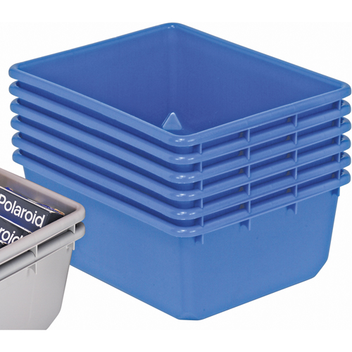 QuanTub Nesting Totes, 19" W x 24.5" D x 9.5" H, Blue Distribution Jean Lapalme