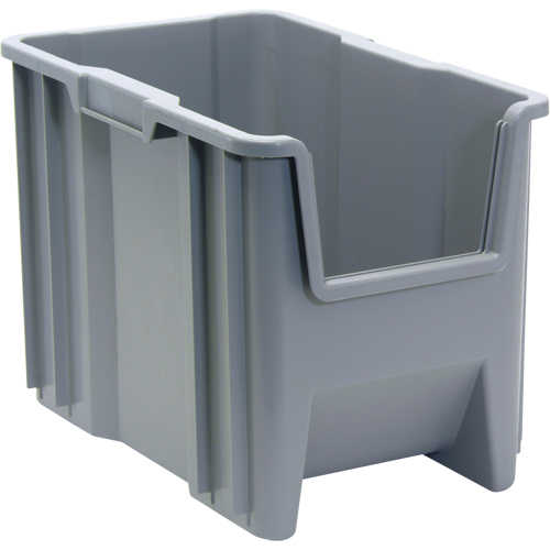 Contenants &agrave; empiler g&eacute;ants, 10,875" la x 17,5" p x 12,5" h, Gris Distribution Jean Lapalme