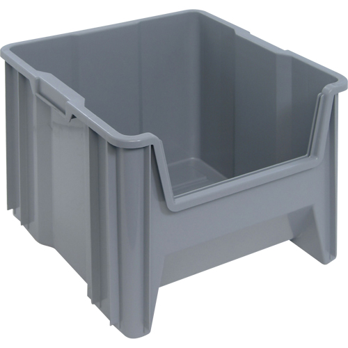Giant Stacking Containers, 16.5" W x 17.5" D x 12.5" H, Grey Distribution Jean Lapalme